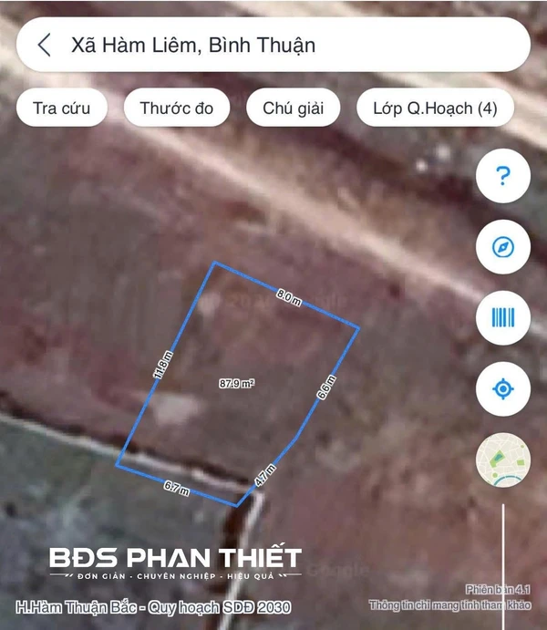 Bán đất thổ cư Phú Thủy 87.8m² giá 455 triệu