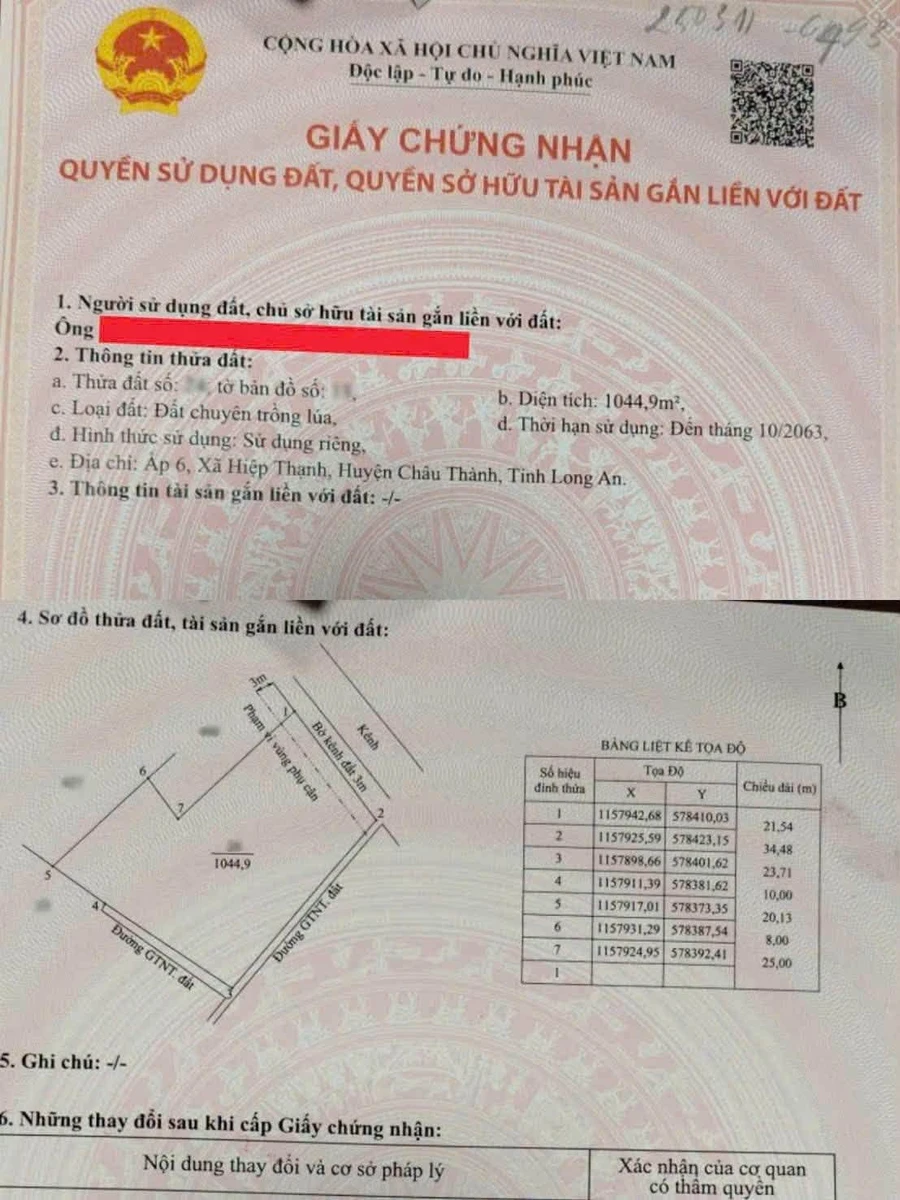 Bán đất 1240m2 tại Hiệp Thạnh, Châu Thành, Long An - Ảnh thu nhỏ 5