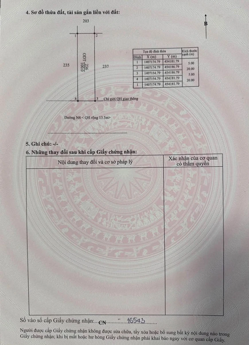 Bán gấp lô đất 100m² KĐT Ân Phú 3 tỷ 390 triệu - Ảnh thu nhỏ 4