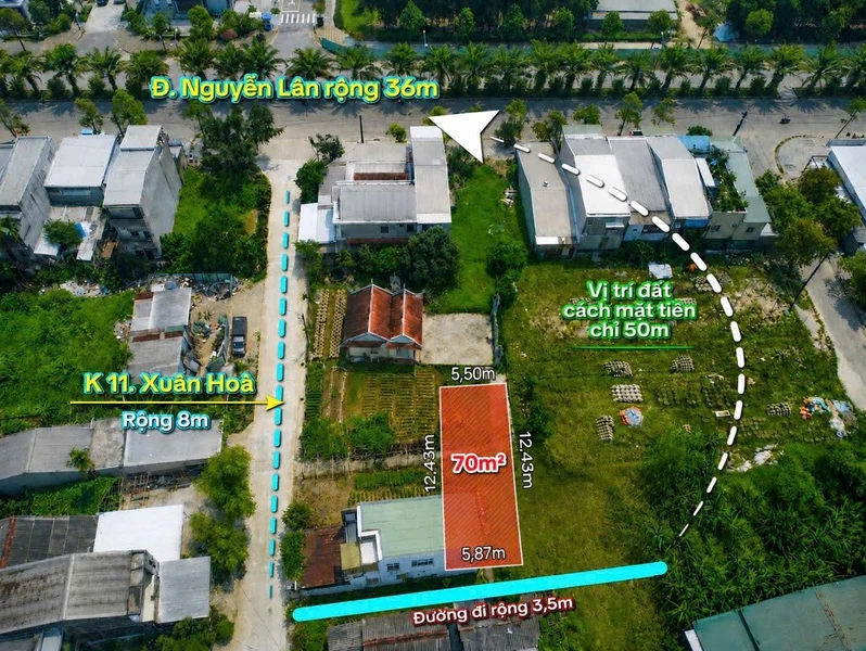 Bán đất 70m² sát Ecogarden Huế, giá 1,75 tỷ
