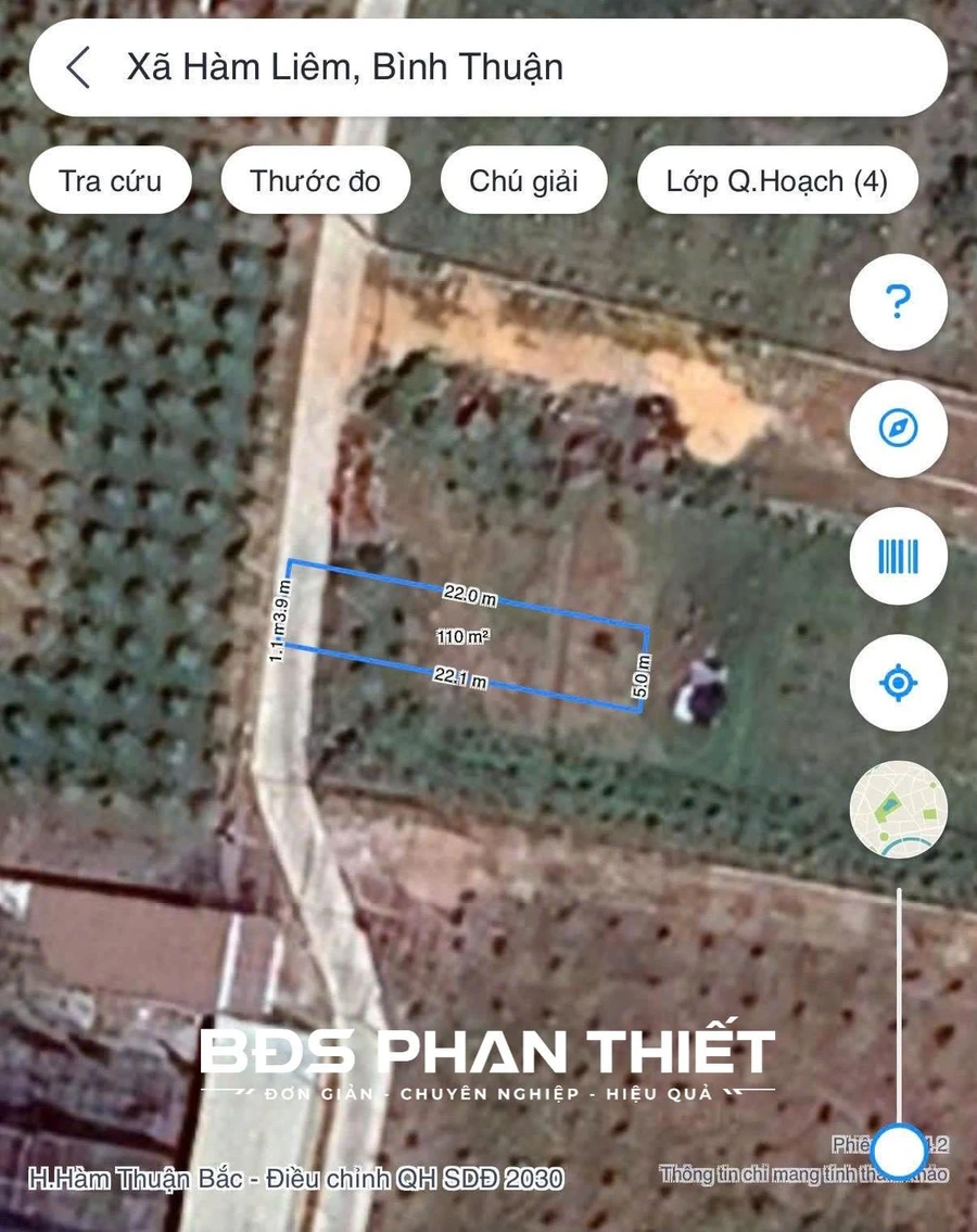 Bán đất thổ cư Phan Thiết 110.2 m2 - 630 triệu - Ảnh thu nhỏ 2