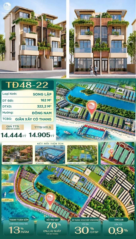 Bán biệt thự song lập 162m² sân vườn riêng view thủy Hạ Long