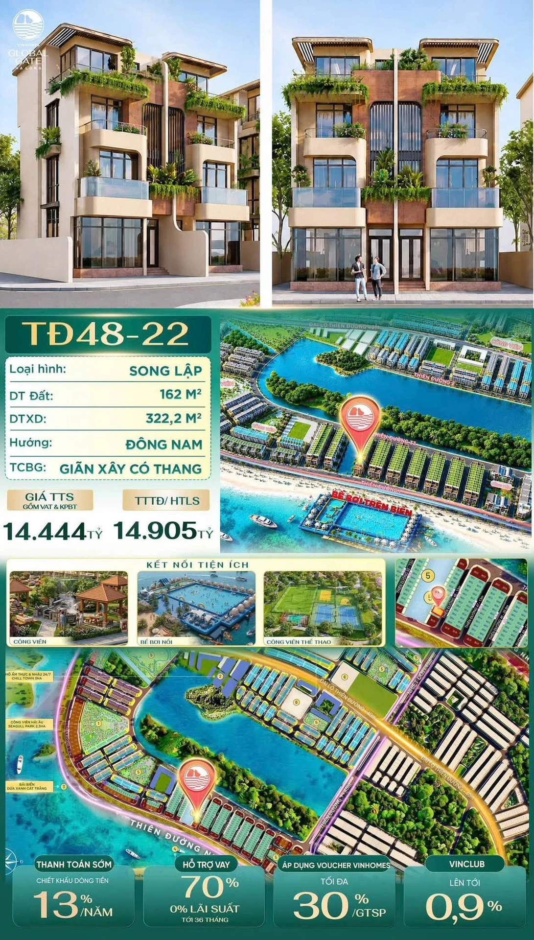 Bán biệt thự song lập 162m² sân vườn riêng view thủy Hạ Long - Ảnh 1