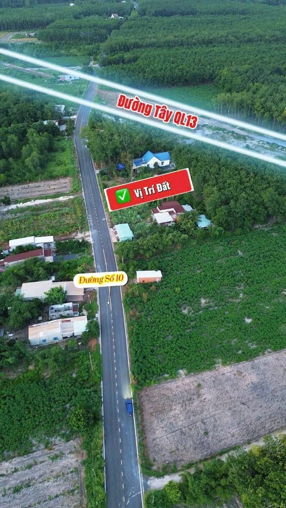 Đất mặt tiền đường Nhựa Số 10, Chơn Thành, 205m², 590 triệu - Ảnh 1
