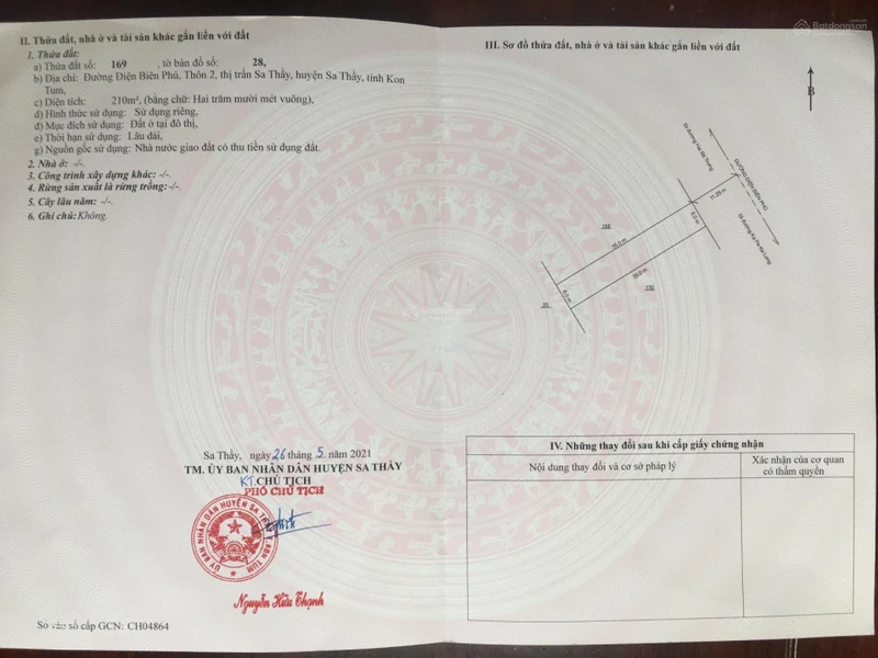 Bán đất tại thị trấn Sa Thầy, 1,15 tỷ, 210m², đẹp, nhiều tiện ích