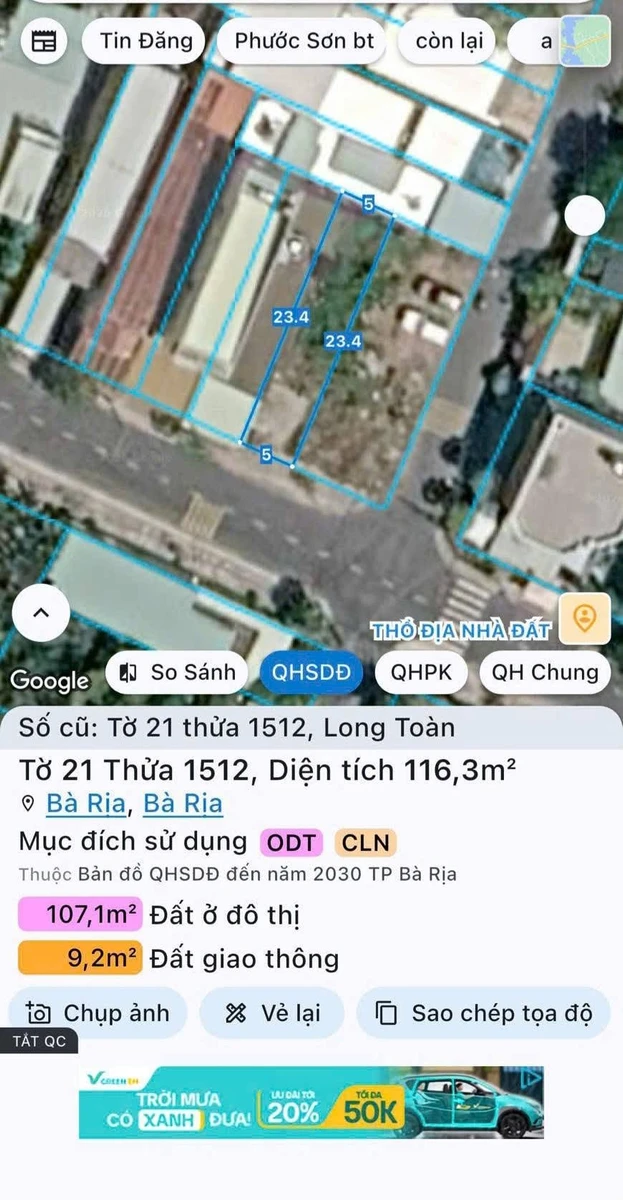 Bán lô đất 116,3m2 đường Trần Quang Diệu, phường Long Toàn, TP Bà Rịa, giá 3,27 tỷ - Ảnh thu nhỏ 3
