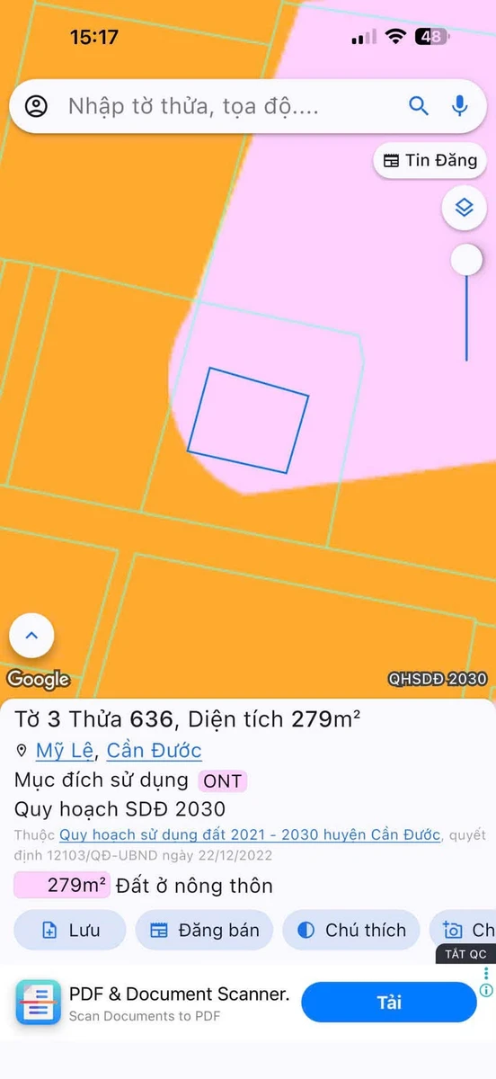Bán đất mặt tiền Tỉnh Lộ 830 1350m² Cần Đước - Ảnh thu nhỏ 2