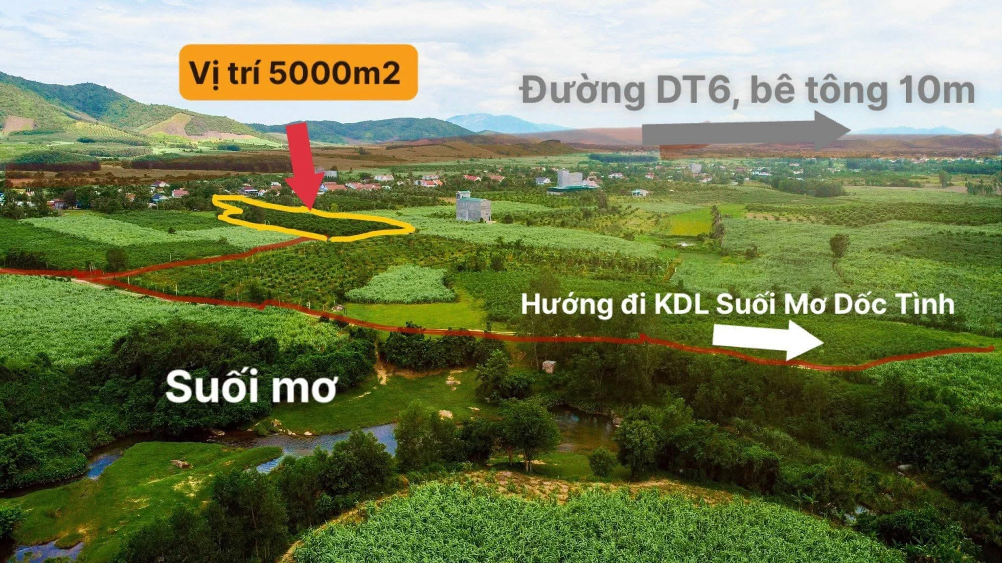 Bán đất vườn 5.000m² Khánh Hòa gần suối, sổ hồng - Ảnh thu nhỏ 5