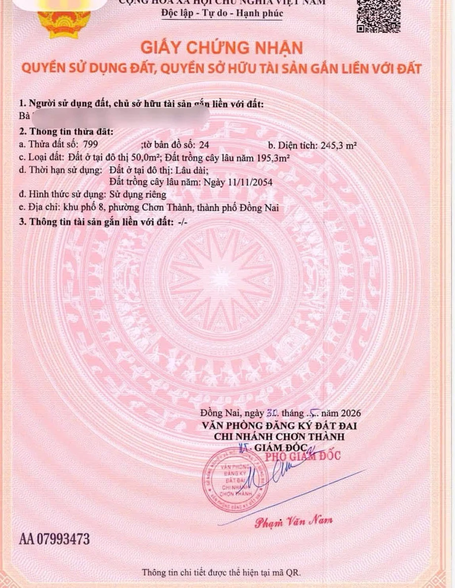 Bán đất Chơn Thành 245m2, giá 600 triệu - Ảnh thu nhỏ 5