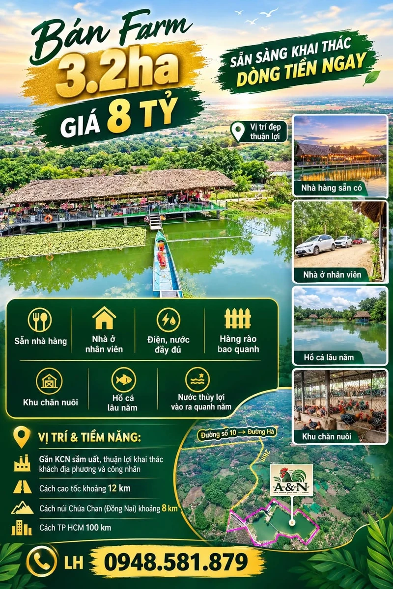 Bán đất farm 3,2 ha sẵn hạ tầng, Đồng Nai - Ảnh 1