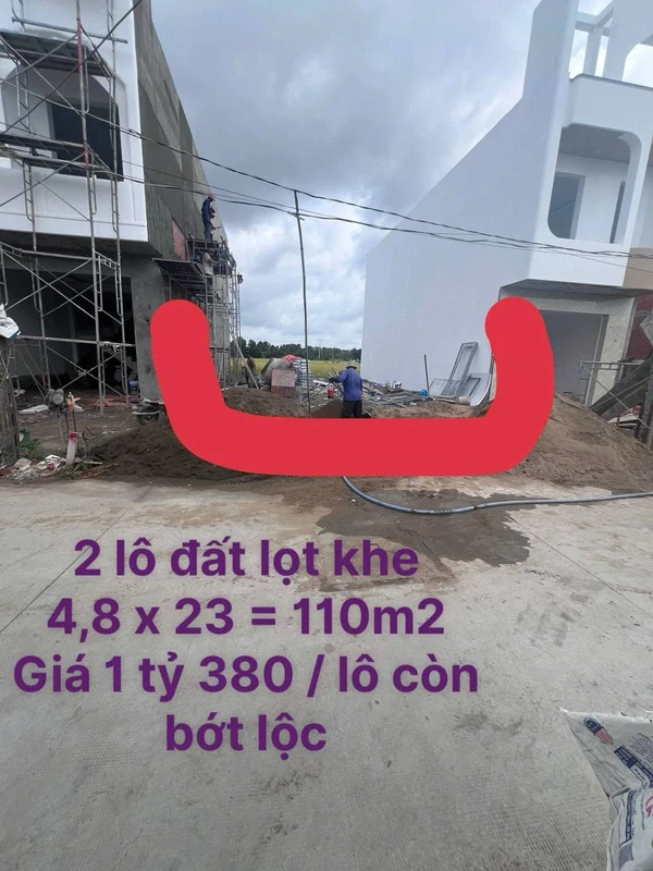 Bán 2 lô đất 110m² Tân Bửu Bến Lức 1 tỷ 380