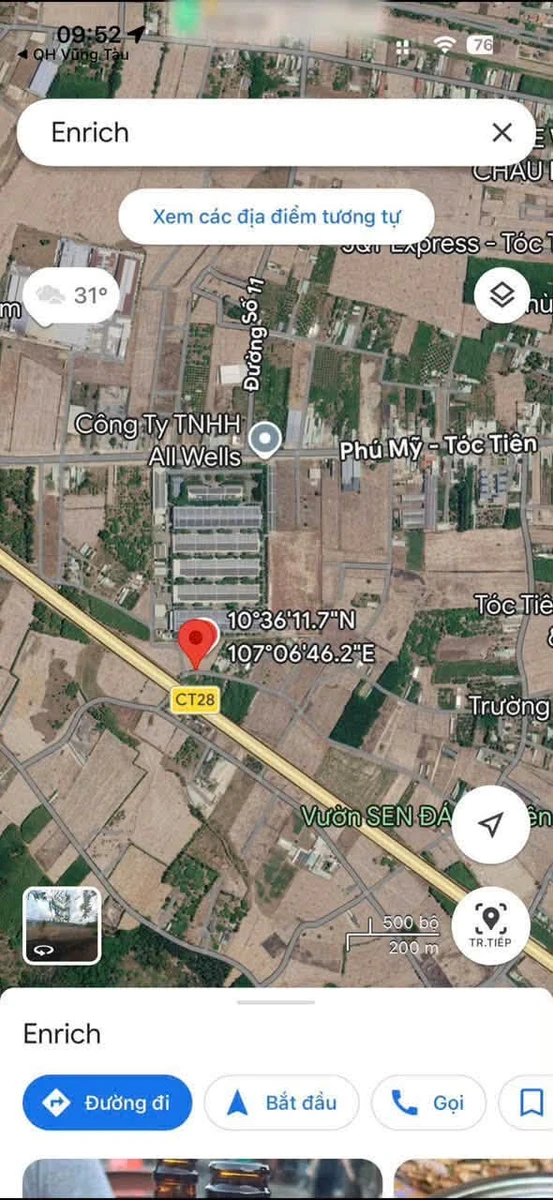 Bán đất 500m2 sau Công ty Allwell, Bà Rịa - Vũng Tàu - Ảnh thu nhỏ 2
