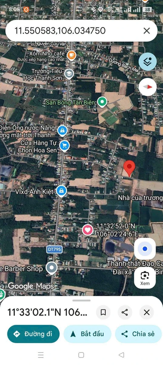 Bán đất mặt tiền đường nhựa 5x34m thổ cư 60m2 tại Thạnh Bình, Tân Biên, Tây Ninh - Ảnh 1