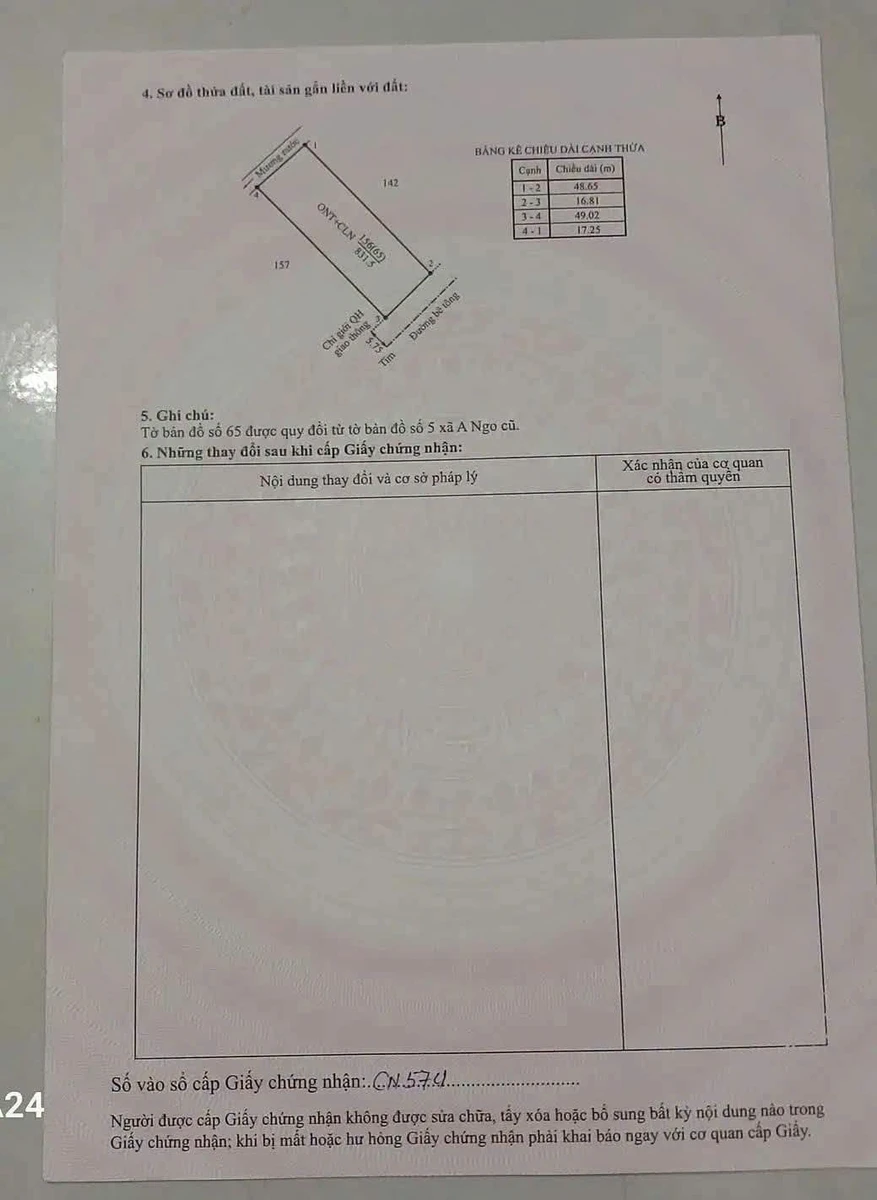 Bán lô đất 831.5m² A Lưới 2, TP Huế, giá 800 triệu - Ảnh thu nhỏ 2