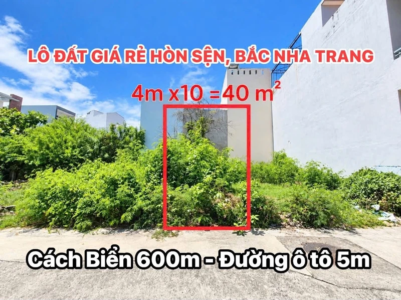 Bán lô đất 40m² Hòn Sện, Vĩnh Hoà, Nha Trang