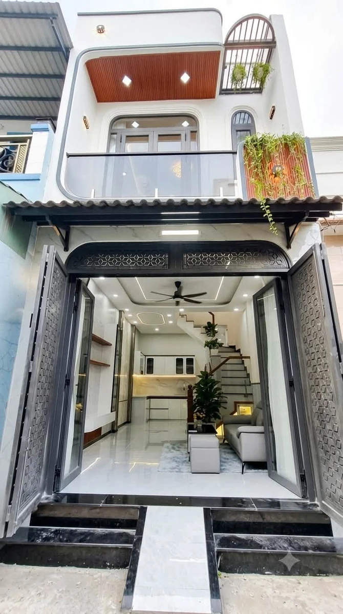 Bán nhà mới 2 tầng 4x14m full nội thất, hẻm ô tô gần chợ Gò Xoài, Bình Tân - Ảnh thu nhỏ 3