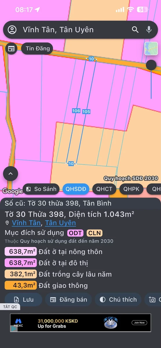 Bán đất 1000m² đường xe tải gần VSIP 2A, Bình Dương 2 tỷ 750 - Ảnh thu nhỏ 4