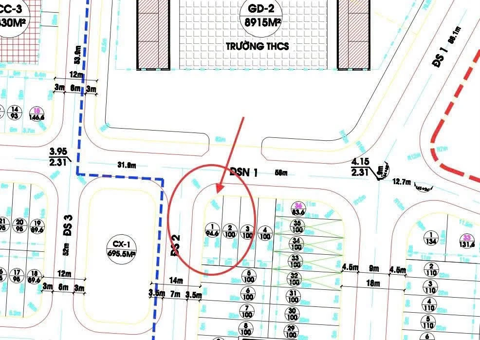 Bán lô đất góc 2 mặt tiền Tuy Phước 94,6m² 2,95 tỷ - Ảnh 1