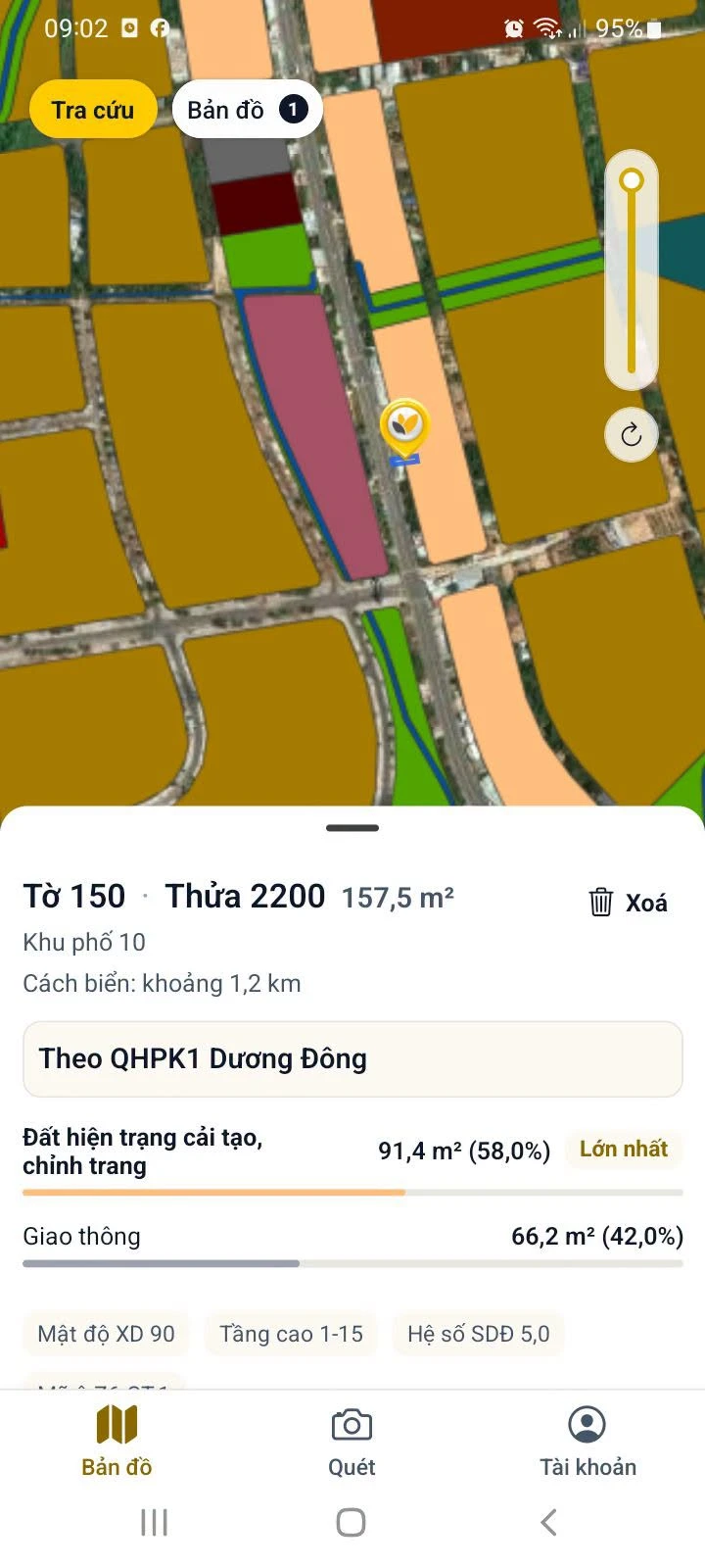 Bán đất mặt tiền 157m² Dương Đông, Khánh Hòa 7,5 tỷ - Ảnh 1