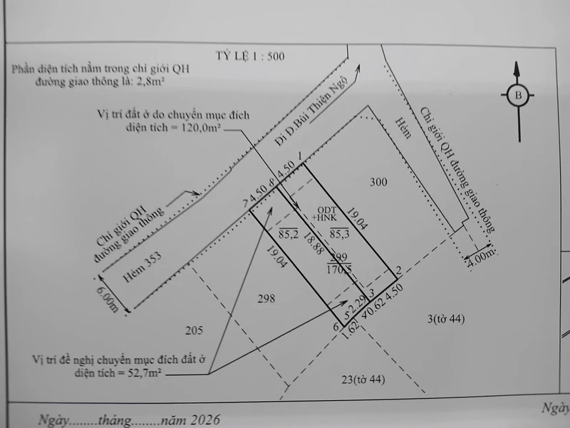 Bán đất mặt tiền hẻm 935 Rạch Dừa 85,5m² Vũng Tàu