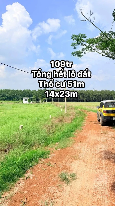 Bán đất nền 51m² Tân Châu Tây Ninh 109 triệu