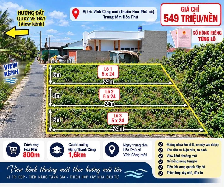 Bán nền Bàu Trâm 150m² 750 triệu 7toi500