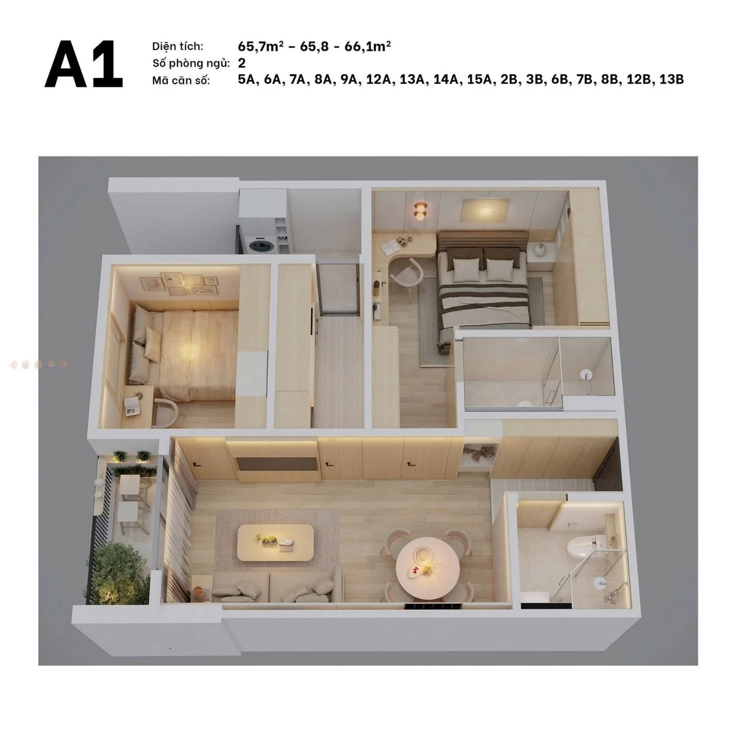 Bán căn hộ EcoLife Hòa Hiệp 66m² 2PN chưa đến 2,4 tỷ Đà Nẵng - Ảnh 1