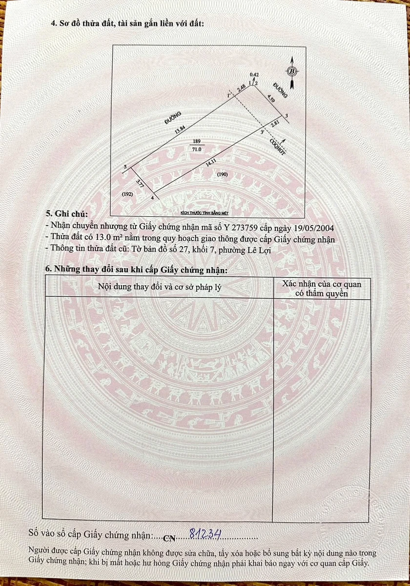 Bán đất thổ cư 71m2 sát KĐT Nam Lê Lợi 3 tỷ - Ảnh thu nhỏ 2