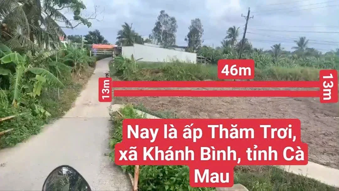 Bán đất nền Cà Mau, xã Khánh Bình, 300tr - 250tr - Ảnh 1
