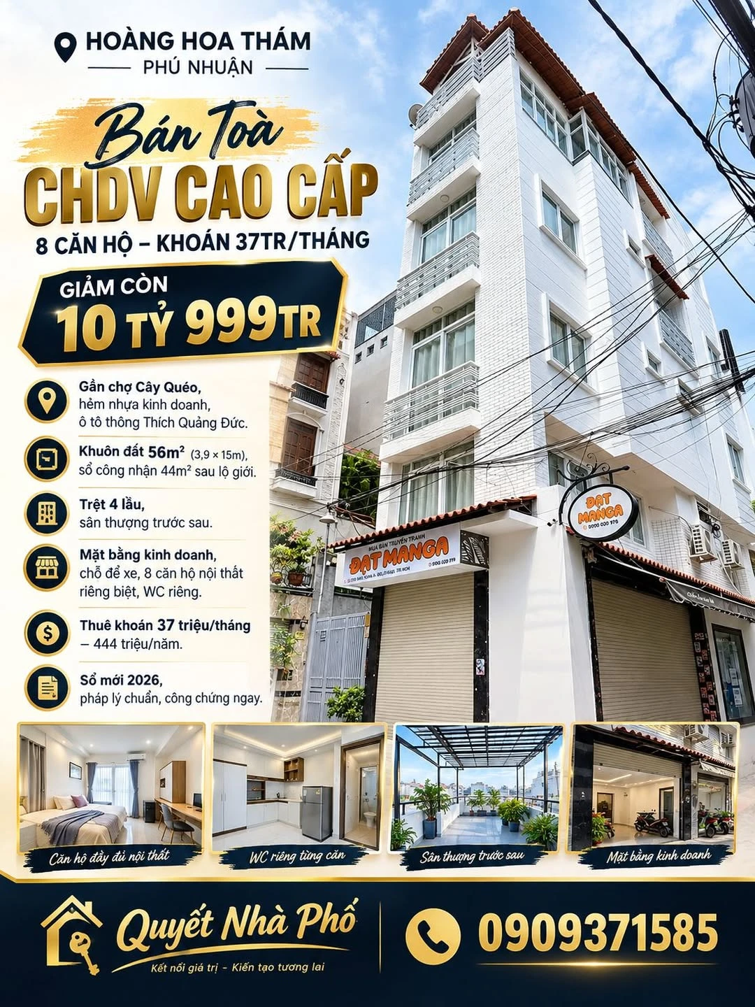 Bán nhà phố kinh doanh 8 căn hộ 44m² Phú Nhuận cho thuê 10,999 tỷ - Ảnh 1