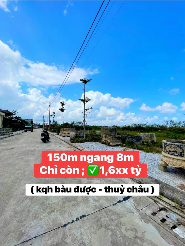Bán đất Bàu Được 150m² 1,6 tỷ Huế