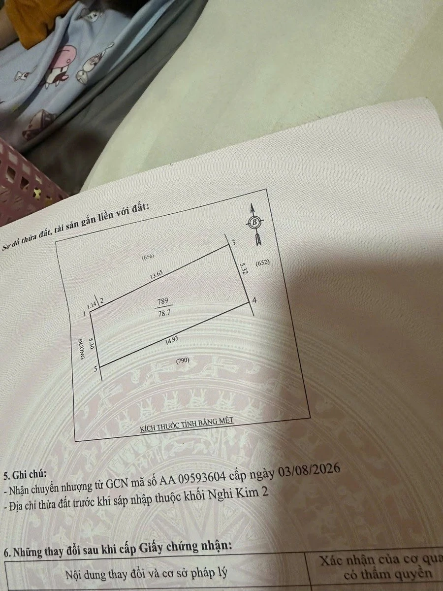 Bán lô đất 78m2 Khối Nghi Kim 2, Vinh Hưng, giá 1 tỷ 3 - Ảnh thu nhỏ 2