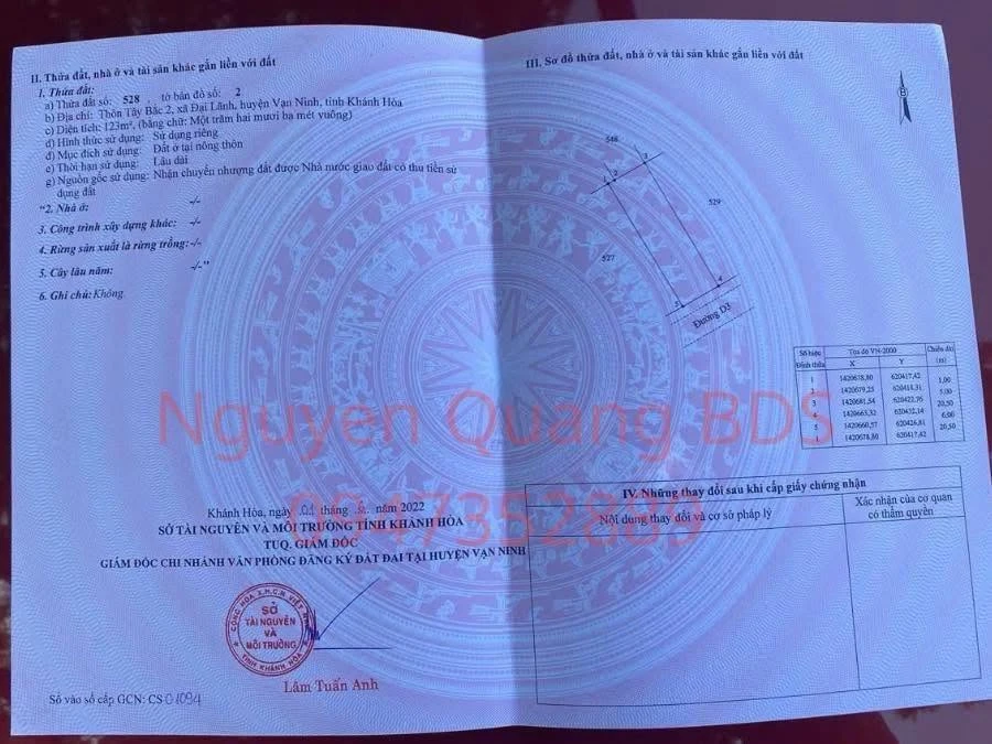 Bán lô đất 123m2 gần bãi tắm Đại Lãnh, Khánh Hòa - Ảnh thu nhỏ 3