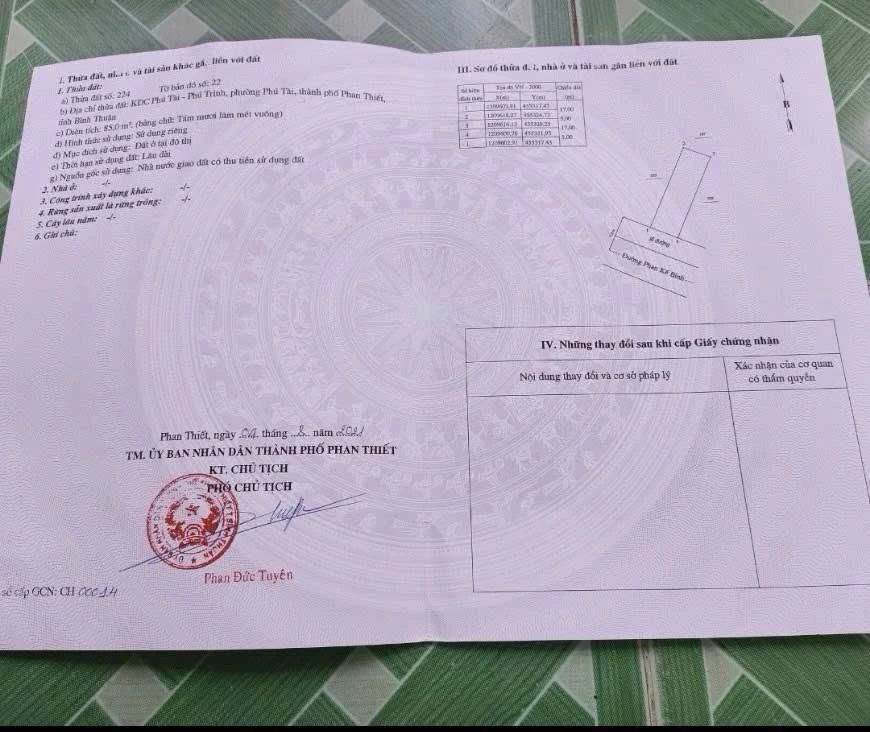 Bán đất thổ cư mặt tiền Phan Kế Bính, Phan Thiết, 85m2, 2 tỷ 650 triệu - Ảnh thu nhỏ 2