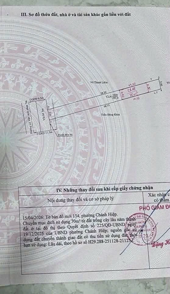 Bán đất mặt tiền Lê Văn Tách Thủ Dầu Một 291,9m² 3,5 tỷ - Ảnh thu nhỏ 2