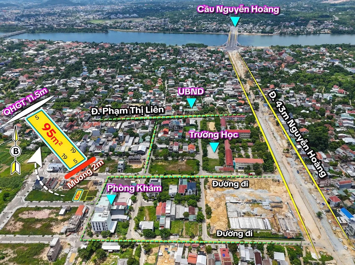 Bán lô đất 95m² KQH Kim Long Huế - 2.75 tỷ - Ảnh thu nhỏ 2