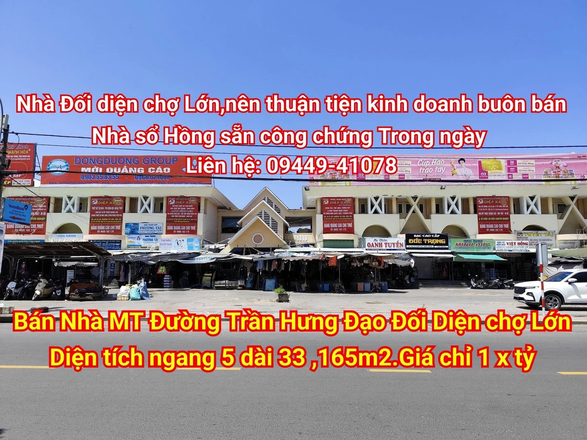 Bán nhà mặt tiền Trần Hưng Đạo, 165m², 1 tỷ - Ảnh 1
