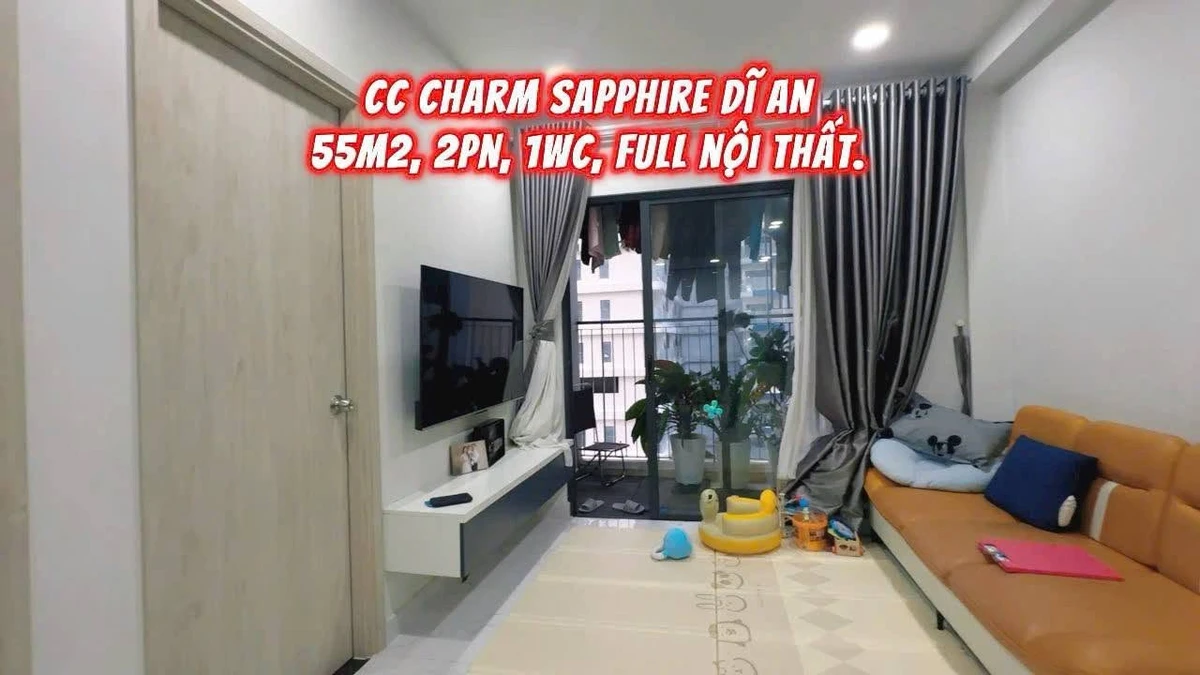 Bán căn 2PN Charm Sapphire 55m² full nội thất 2.28 tỷ Dĩ An - Ảnh thu nhỏ 3
