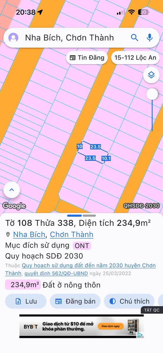Bán đất TĐC Suối Ngang 235m² gần KCN Becamex - Ảnh thu nhỏ 3