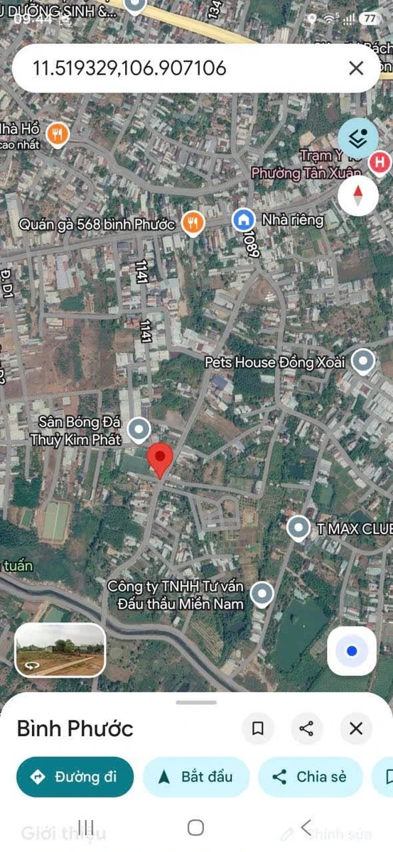 Bán đất Bình Phước 180m² hướng Đông Nam - Ảnh 1