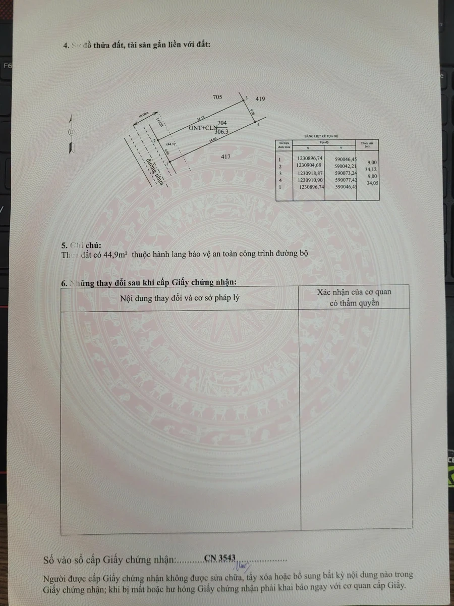Bán đất 306m² xây nhà ở phường Gia Lộc, Tây Ninh 1.75 tỷ - Ảnh thu nhỏ 5