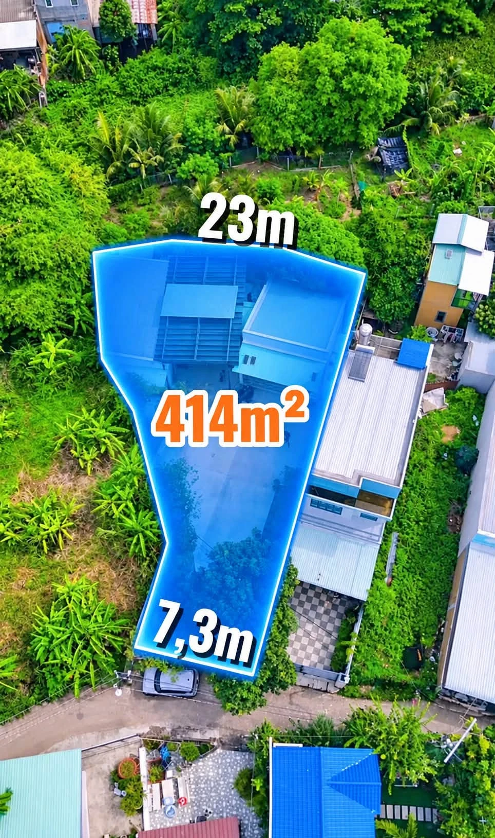 Bán đất 414m² full thổ cư đường Đặng Văn Lãnh, Phong Nẫm, Phan Thiết giá 3,39 tỷ - Ảnh 1
