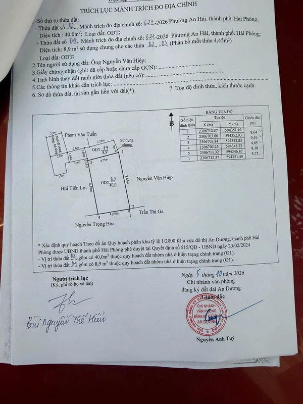 Bán 2 lô đất An Hải, Hải Phòng giá 2,75 tỷ, hỗ trợ xây nhà theo nhu cầu