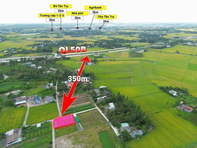 Bán lô đất thổ cư 4,5x14m giá 280 triệu tại xã Vàm Cỏ