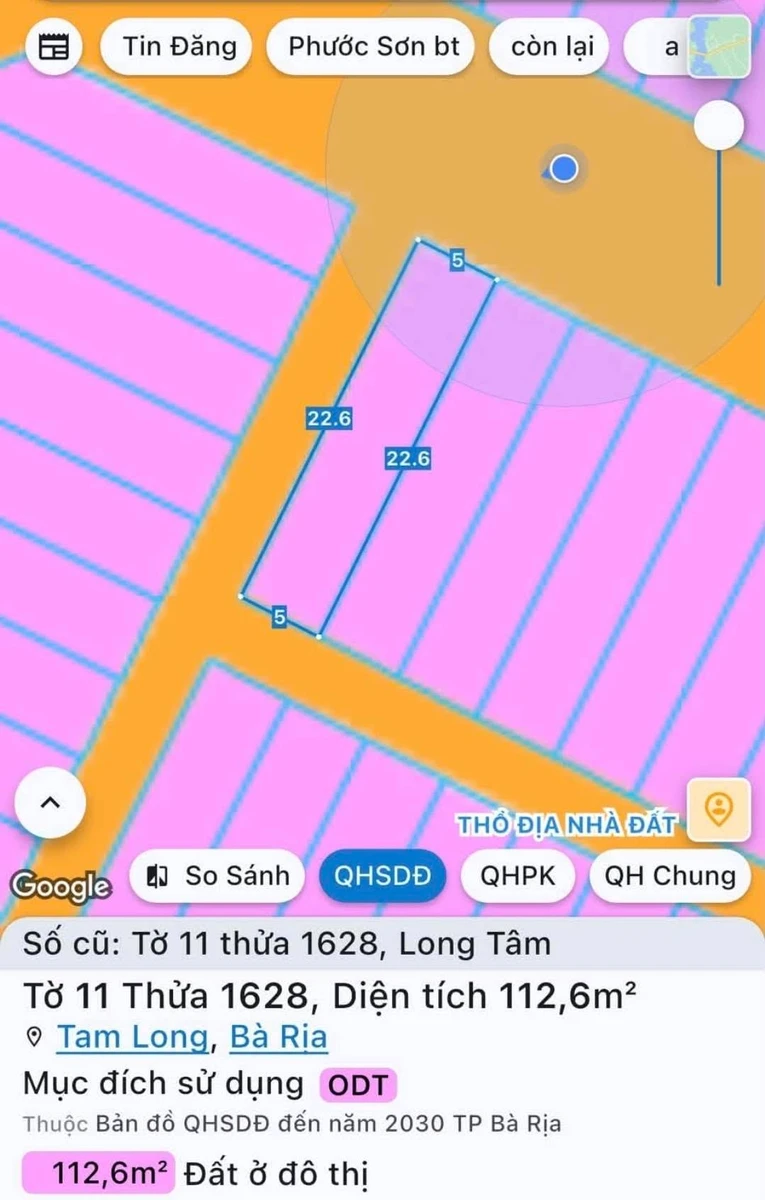 Bán đất lô góc 112,6m2 TĐC Bắc Hương Lộ 10, Long Tâm, TP Bà Rịa, giá 2,8 tỷ - Ảnh thu nhỏ 3