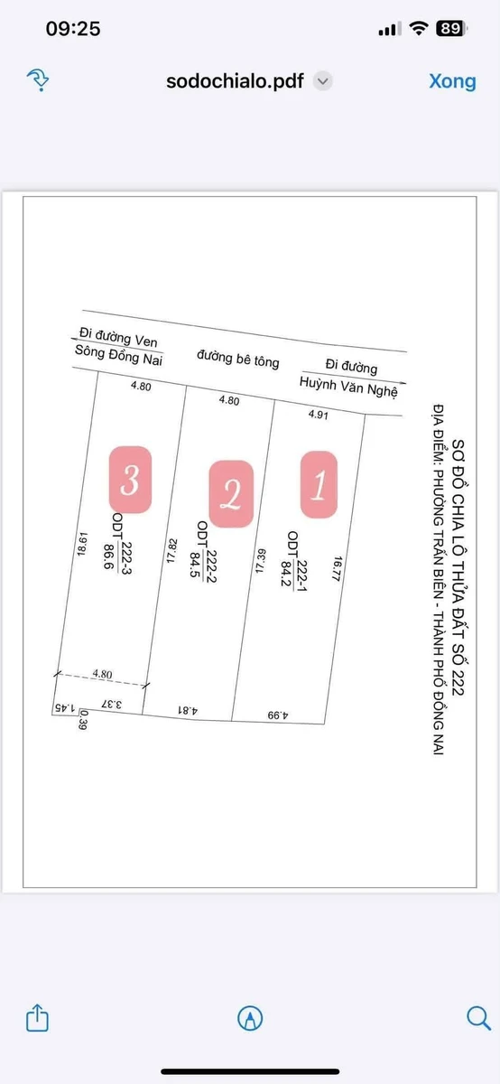 Bán sỉ 3 lô đất 89m² Huỳnh Văn Nghệ, Bình Dương - Ảnh thu nhỏ 4