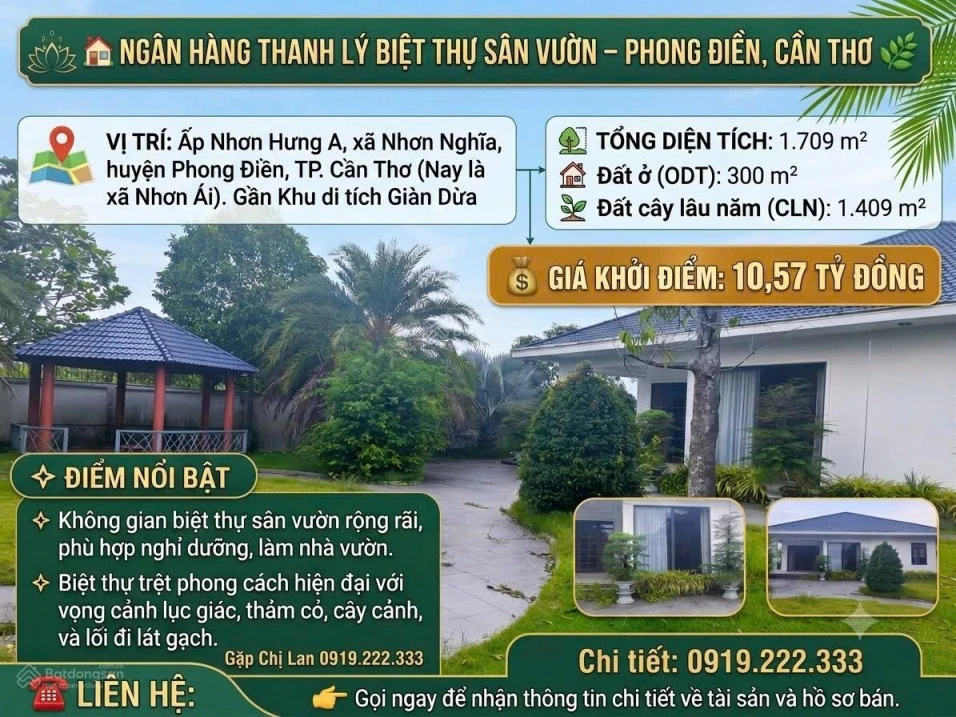 Ngân hàng bán biệt thự gần Khu di tích Giàn Gừa - Ảnh thu nhỏ 3