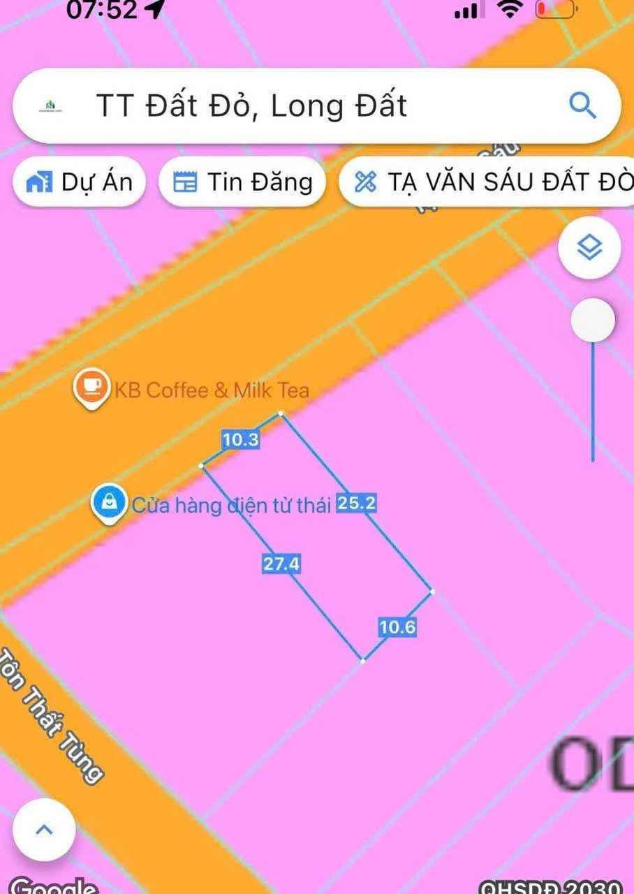 Bán đất mặt tiền Tạ Văn Sáu 261m2 thị trấn Đất Đỏ - Ảnh 1