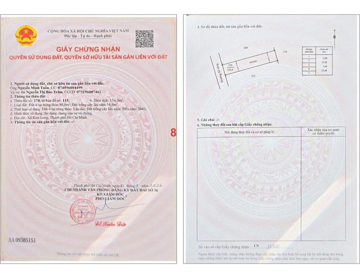 Bán đất Láng Lớn, Nhà Bè 510 triệu, gần KCN Châu Đức - Ảnh thu nhỏ 2