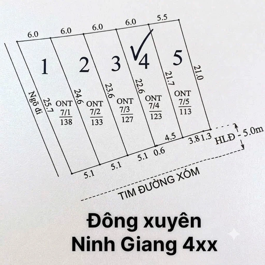 Bán lô đất 123m2 mặt tiền 5.1m ở Ninh Giang, Hải Phòng - Ảnh 1